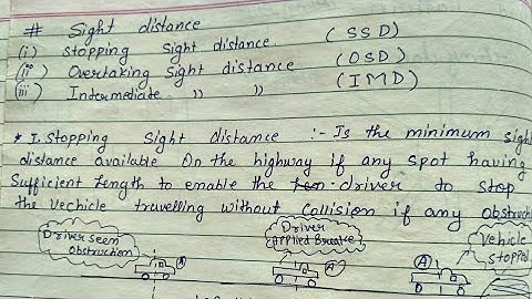 Sight distance # SSD & OSD& ISD HIGHWAY ENGINEERING