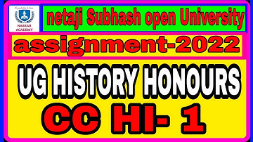 ug history honours/ cc hi- 1/assignment-2022