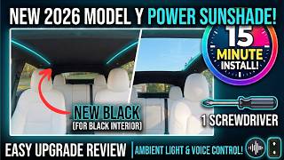 Tesla Model Y Juniper Power Sunshade Install | Voice Control & Ambient Light