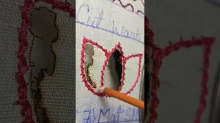 "Cut Work" का उपयोग करके 🪷कमल डिजाइन को फिनिशिंग से कैसे बनाएं?#aariwork #embroidery #tutorial
