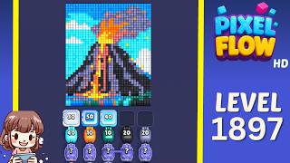 Pixel Flow Level 1897 Solution Walkthrough