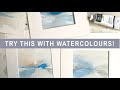 Abstract watercolour landscape using aquapasto  experimental demonstration