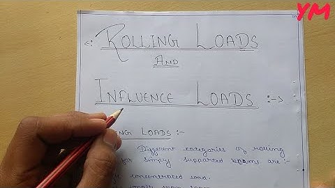 Structural Analysis 2 - Rolling Loads cases (In Hindi).