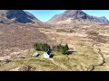 The lagangarbh hut at the base of the buachaille etive mor scotland