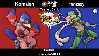 B-Town Beatdown 91 Winners Semis: Romalen (Falco) vs Fantasy (Sheik)