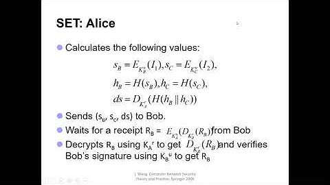 Dual Signatures and SET