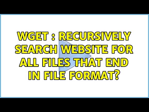 Ubuntu: wget : Recursively search website for all files that end in file format?