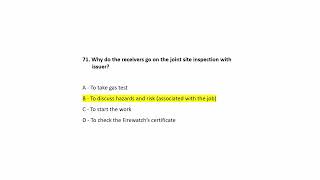 Part 3 - Aramco WPR Exam  - Work Permit Receiver Multiple Q&A 300 | 51 TO 100 - 2026
