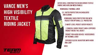 VL1622HG High Visibility Mesh Motorcycle Jacket with Insulated Liner a –  Vance Leather