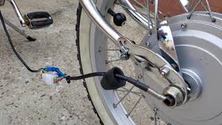 Electric Lowrider Bike: Front Ebike Wheel Set-up