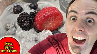BERRY KETO ICE CREAM RECIPE in Ice Cream Maker