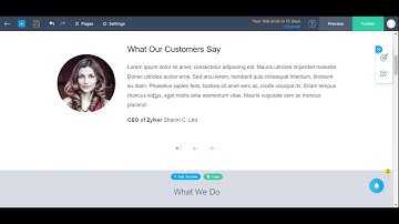 Customization,Element Addition,Section add-remove,Text decorationanimation Color change - Zoho Sites