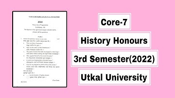 history honours core 7 3rd Semester 2022
