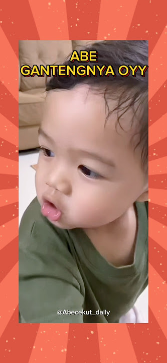 WIH GANTENGNYA OY 🤗 #abeabeabe #abecekut #abedaily #bayilucu #anaklucu #hiburan #babyfunny #funny