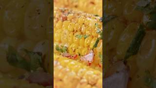 BEST CORN ON THE COB 🌽 Easy recipe for grilled corn with gourmet toppings #foodshorts #veganrecipes