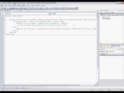 How to make a loggin with 2 forms on Visual Basic