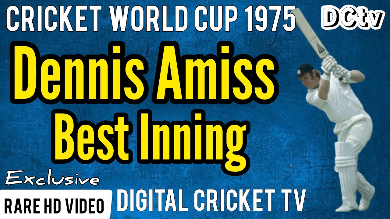 Dennis Amiss Best Inning / ENGLAND vs EAST AFRICA / 1st Cricket World Cup 1975 / Rare HD Video