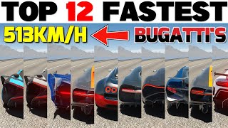 TOP 12 FASTEST BUGATTI CARS | Assetto Corsa (2022 Update)