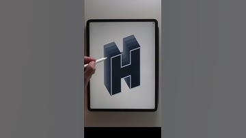 Create a 3D Gradient Letter in Procreate (Timelapse)