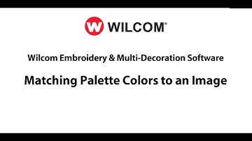 Wilcom E3 - Auto Digitizing tools - Matching Palette Colors To Image
