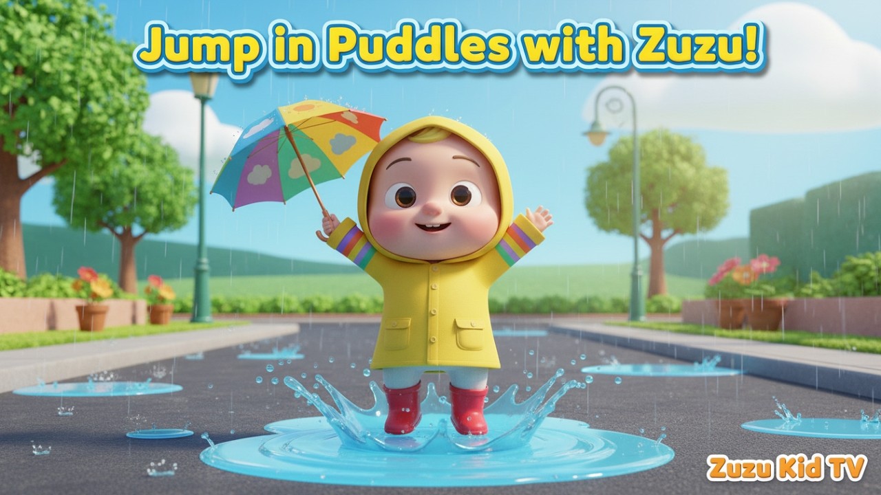 Jump in Puddles with Zuzu – Rainy Day Splash Nursery Rhyme for Kids