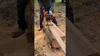 Edge Milling with Timber Tuff Chainsaw Guide #sawmill