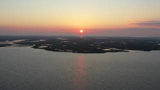 Sunrise Drone Flight over Great Bay Oyster Creek Galloway New Jersey
