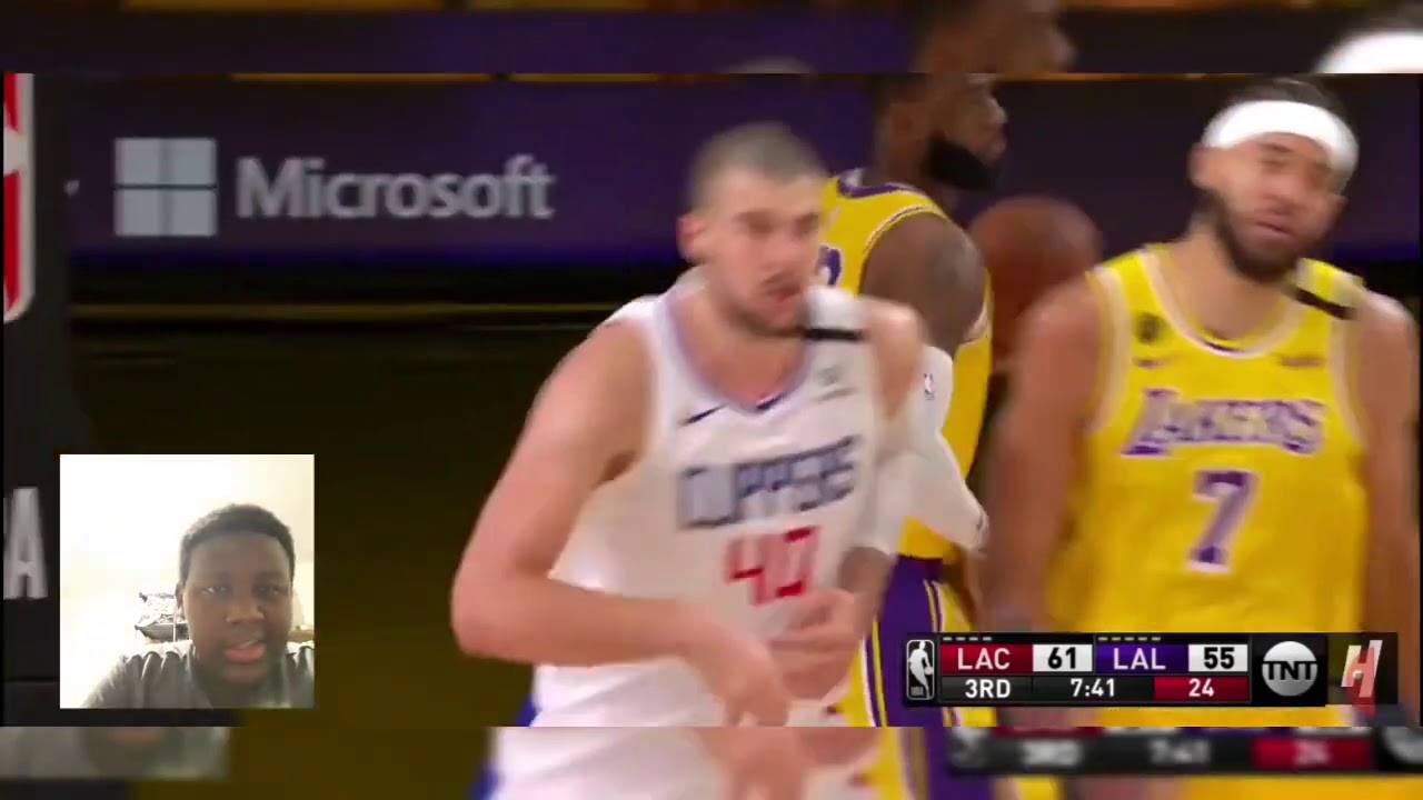 Reaction to the nba Lakers vs Clippers - YouTube