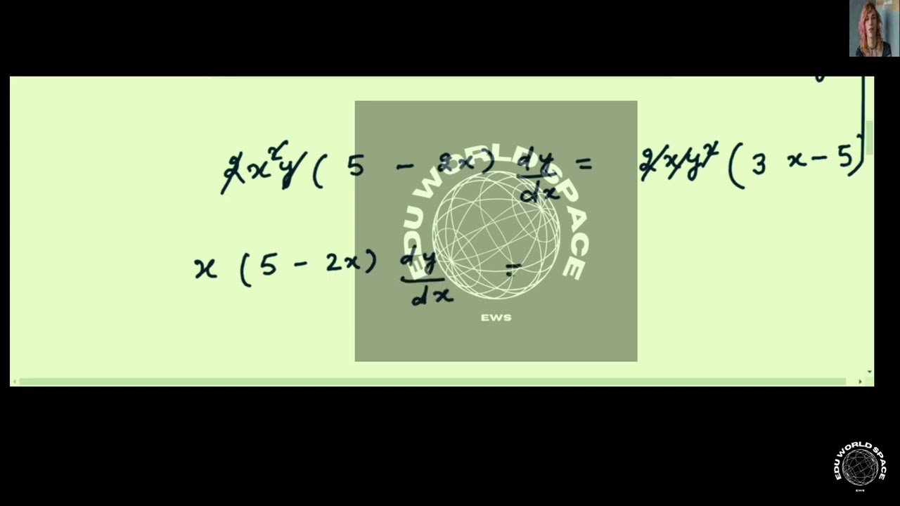 [Math] Show that is an implicit solution of the differential equation on the interval b Show that i