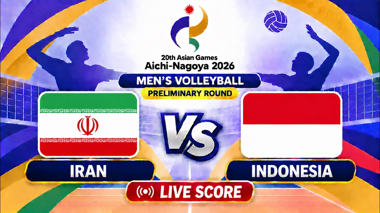 🔴 LIVE | IRAN vs INDONESIA - Asian Games 2026 Men's Volleyball | Livescore Volleyball