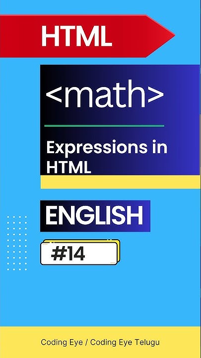 math tag in HTML | Learn HTML #14 | HTML Tutorials | HTML full course ...