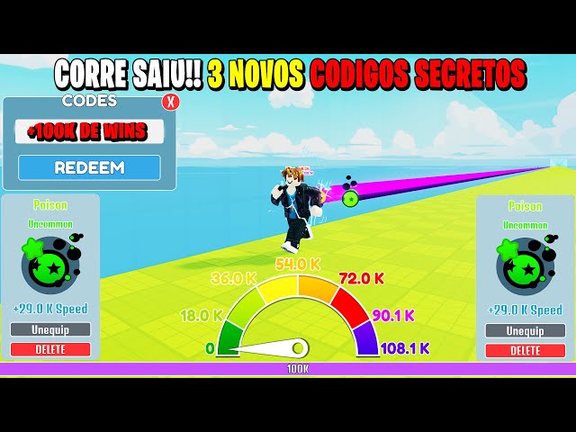 JEFFBLOX ME PASSOU OS 3 CÓDIGOS SECRETOS QUE ESTÃO ESCONDIDOS NO MAPA DO  RACE CLICKER - ROBLOX 