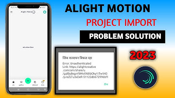 Reason: Please sign in to download the project. Error🤔|Alight motion project import problem solution