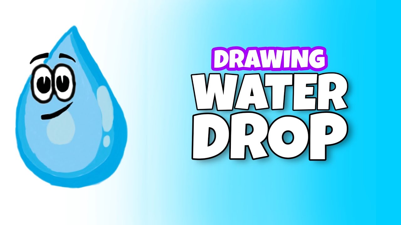 Water Drop प न New Hd Cartoon Drawing Easy Step Youtube