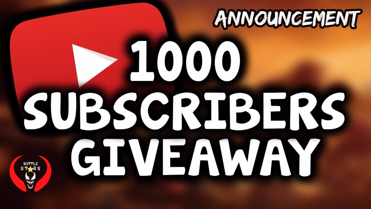 1K Subs GIVE AWAY ANNOUNCEMENT | Thanks For Supporting Guys.. - YouTube