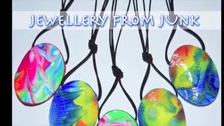 Paper Jewellery - Art Pendant From Junk (That you Could Sell At Craft Fairs)