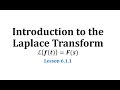 611 introduction to the laplace transform