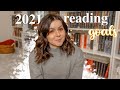 My 2021 reading goals; Goodreads goal, the pressure to read and audiobooks