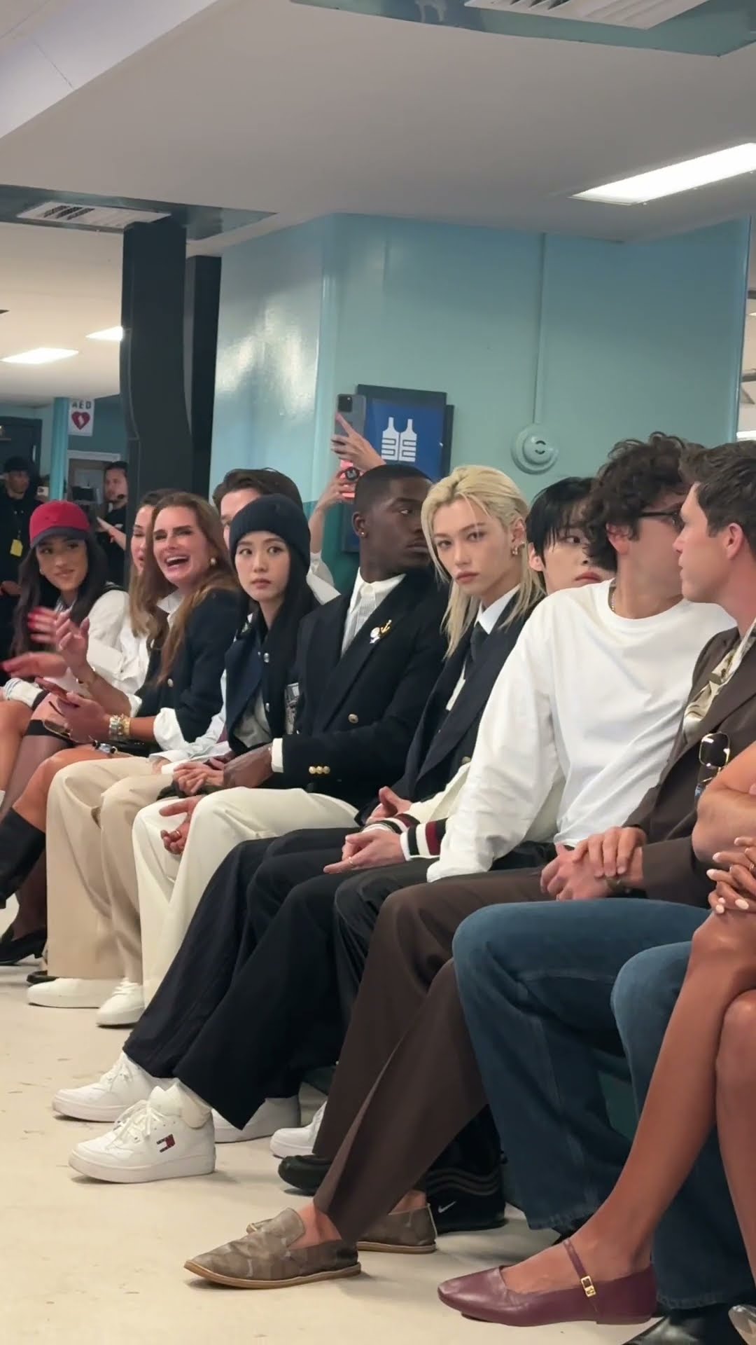 Celebs Waiting for the Tommy Hilfiger Show to Start