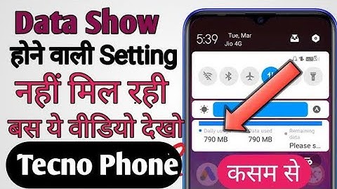 Data Usage Notification Bar In Tecno Phone | How To Set Data Usage Notification Bar In Tecno Spark