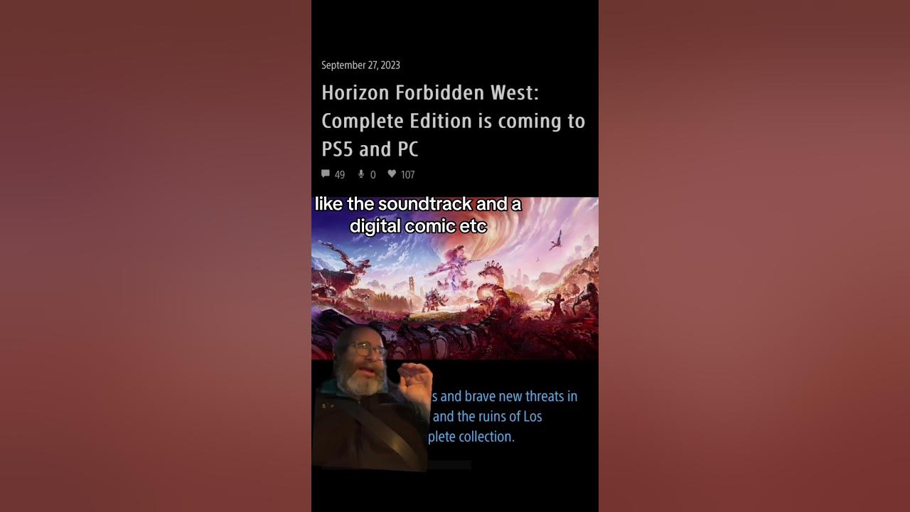 Horizon Forbidden West: Complete Edition Is Coming To PS5 And PC