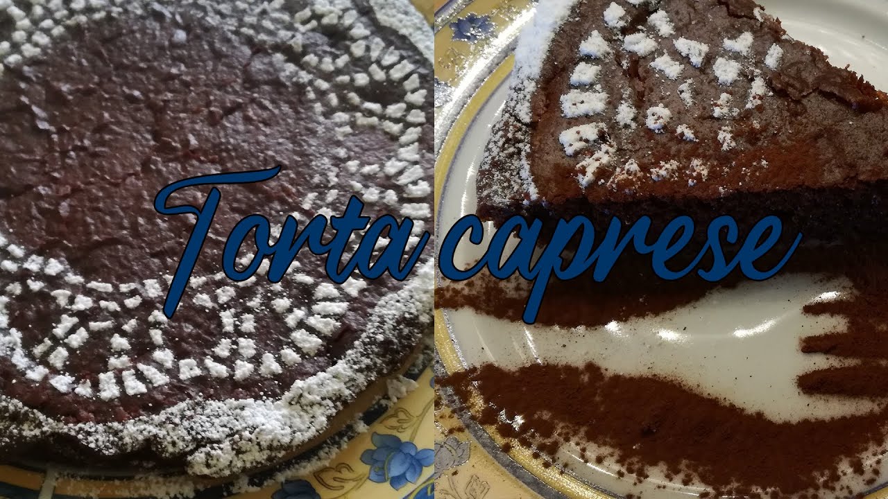 TORTA CAPRESE fatta in casa SENZA UOVA e SENZA BURRO!