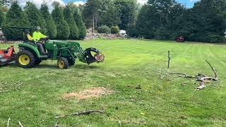 TREE CLEANUP WITH OUR JOHN DEERE GRAPPLE SETUP Update