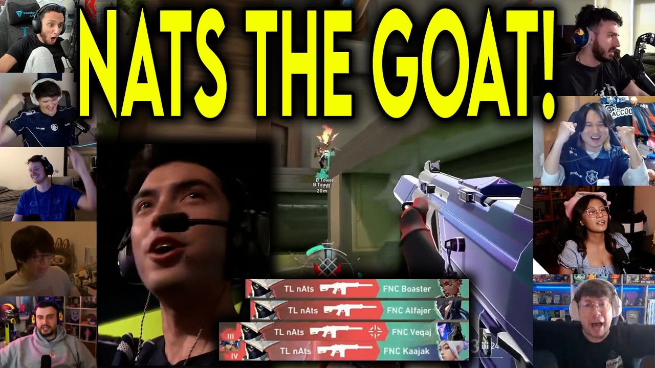Valorant Streamers Reacts To TL nAts CRAZY 1v4 CLUTCH Against FNC In VCT