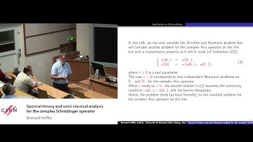 Bernard Helffer: Spectral theory and semi-classical analysis for the complex Schrödinger operator