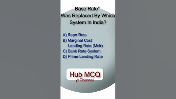 Banking Exam MCQ Question. Correct answer: MCLR #mcq #bankingcareer