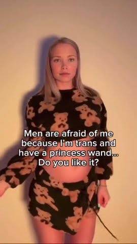 Men are afraid of me because I'm trans and have a princess wand. Do you like it? ๐ #ladyboy