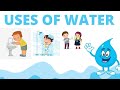 Uses of Water | Uses of water in English | Uses of water for Kids |Water and it's uses |Tutorial Bee