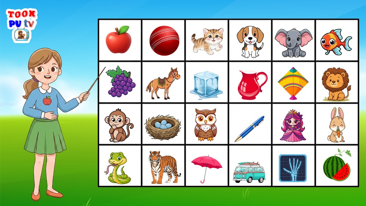 ABC Alphabet, Numbers & Fruits Names for Kids 🍎 | Toddler Learning Video | ABCD Phonics