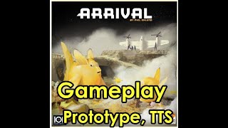 Arrival prototype gameplay, political game (4 players), TTS